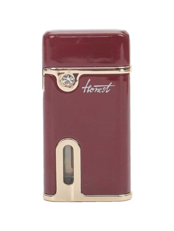 HONEST Kahverengi Metal Pürmüz Rezistanslı Çakmak (Pipo/Puro Çakmağı)