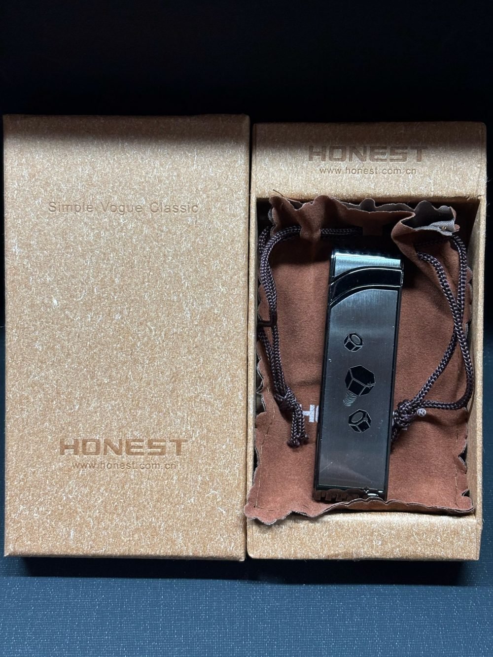 HONEST Metal Desenli Slim Torch Çakmak - Görsel 3