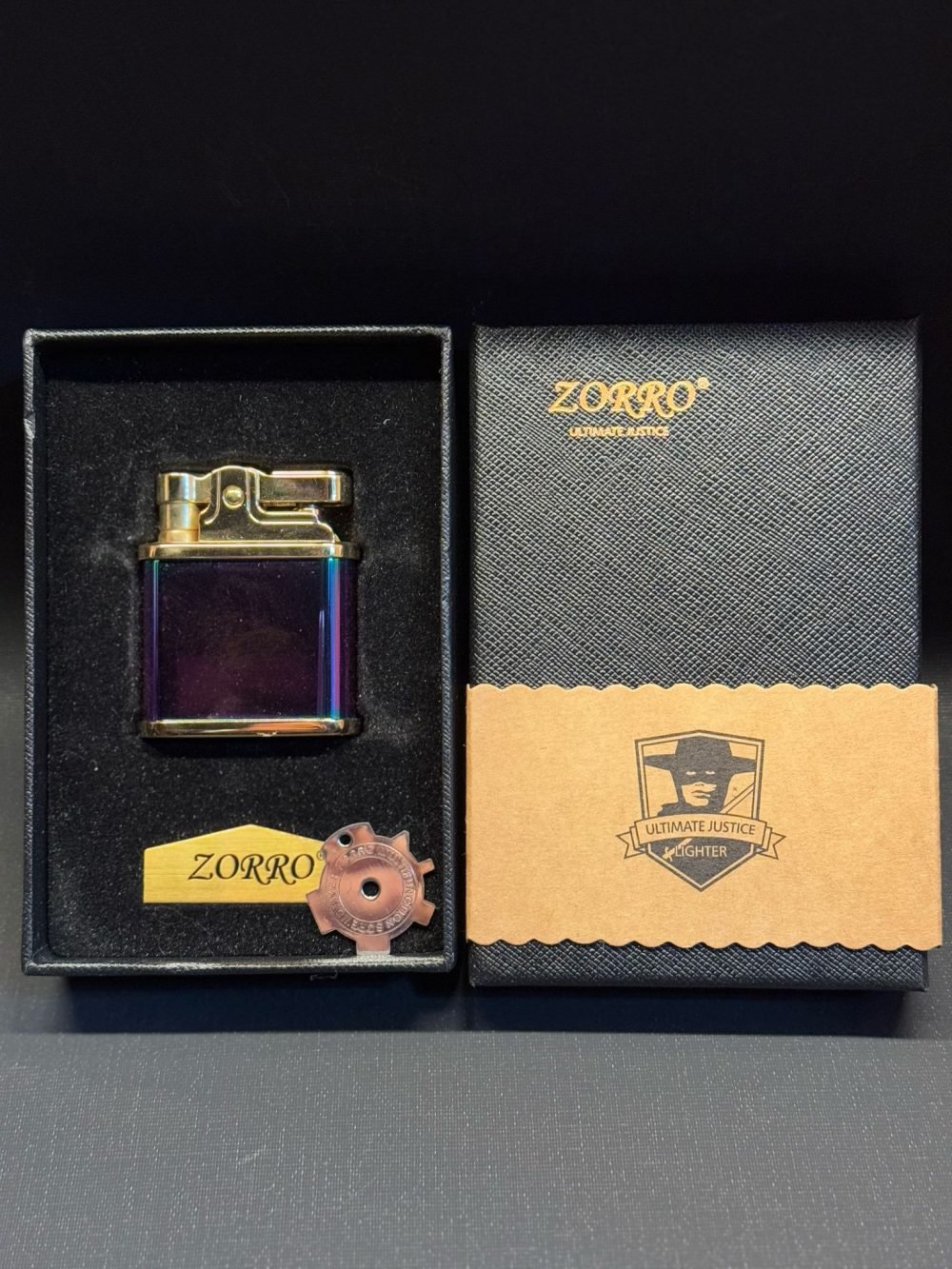 ZORRO (Gökkuşağı) Benzinli Premium Çakmak - Görsel 3