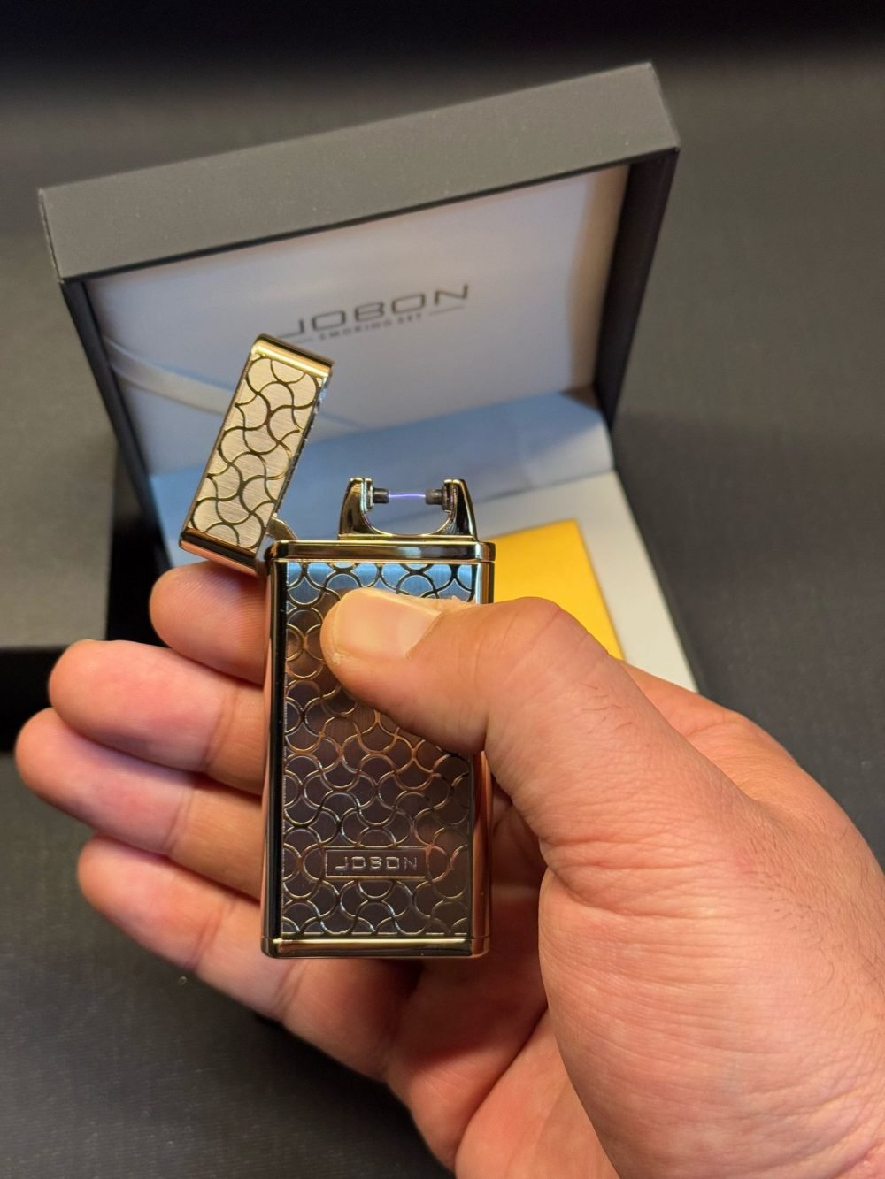 Usb Şarjlı Elektrikli Kutulu JOBON Çakmak - Görsel 4