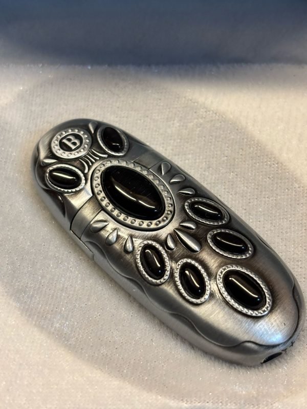 LOTUS Vintage Siyah Renk Taşlı Metal Çakmak