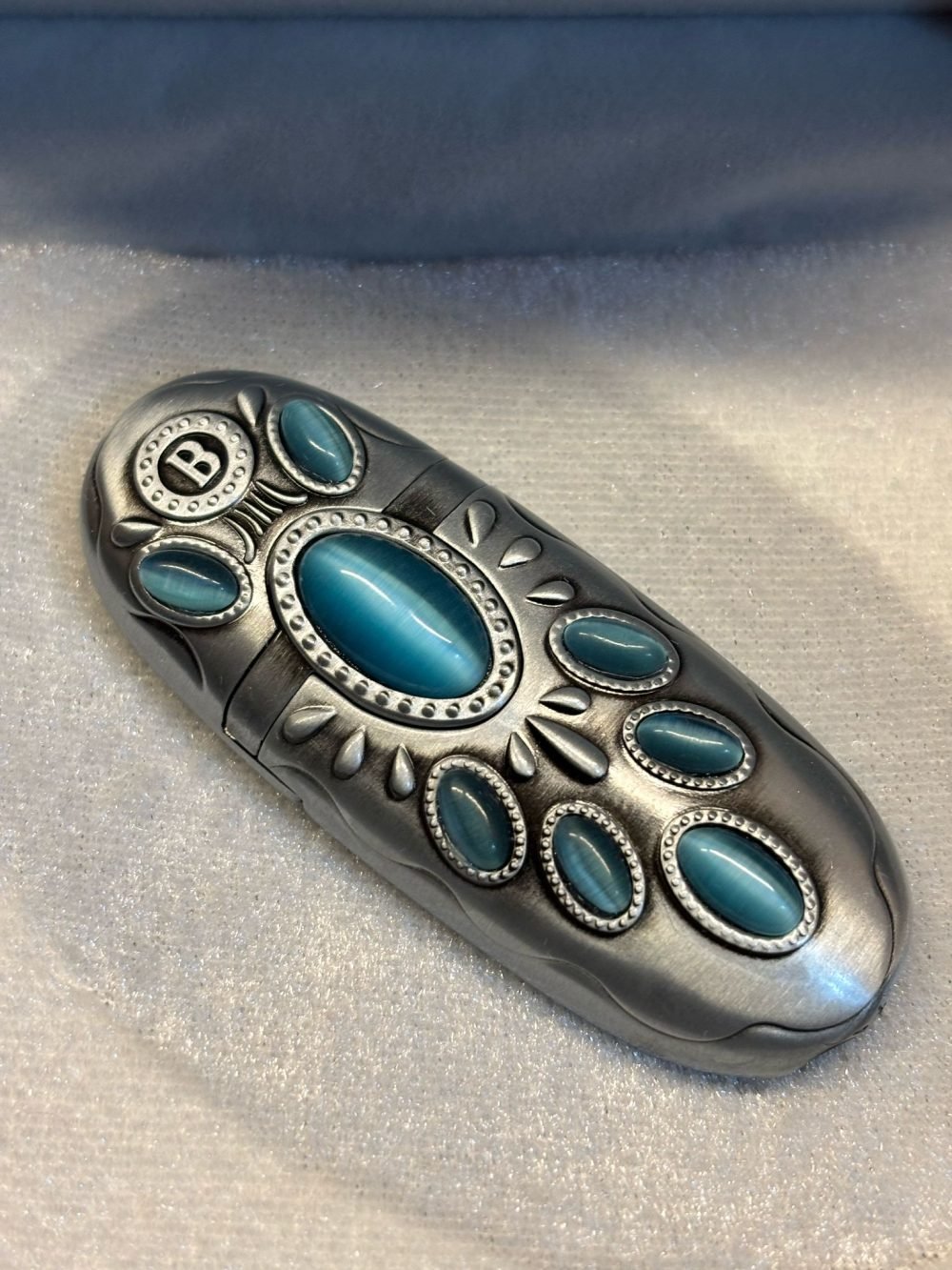 LOTUS Vintage Renkli Taşlı Metal Çakmak