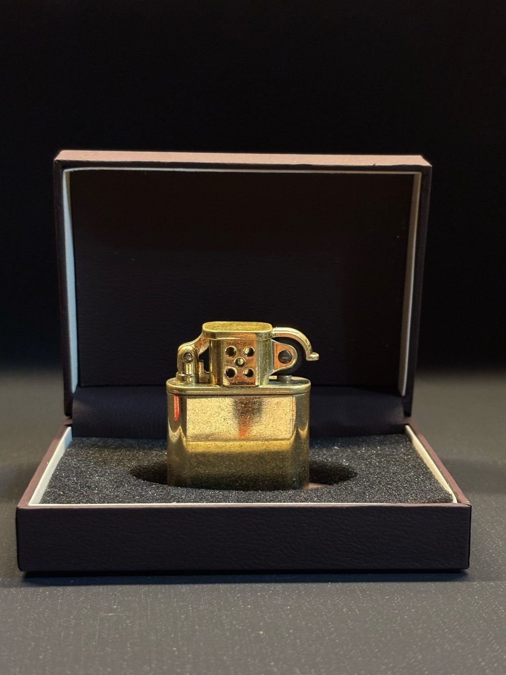 Kuboy Saf Bakır Antik Stil Kaldırma Kolu Benzinli Metal Çakmak (Bronz)