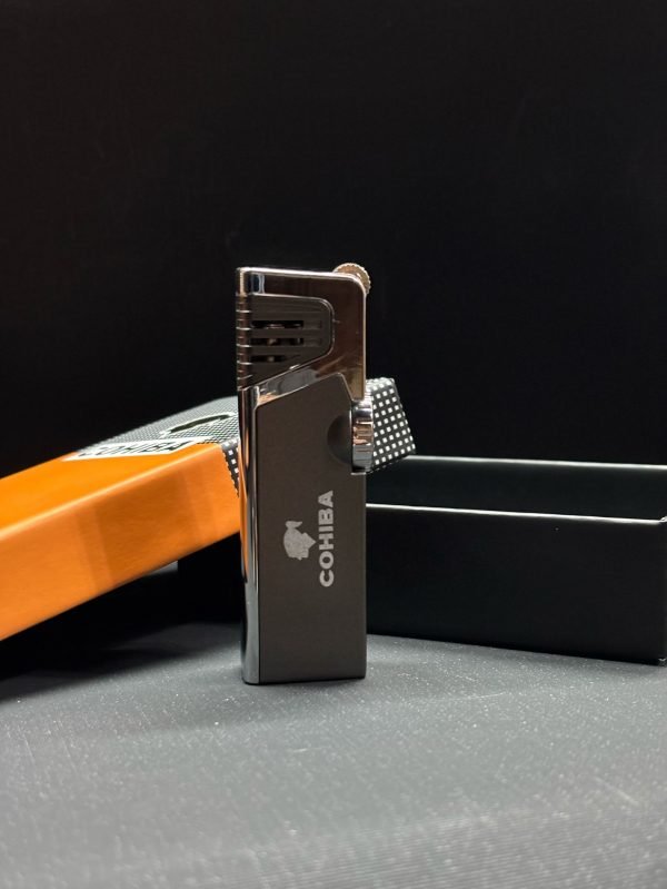Cohiba Gümüş-Gunmetal Dahili Delicili 3 Torch Pürmüz Puro Çakmağı