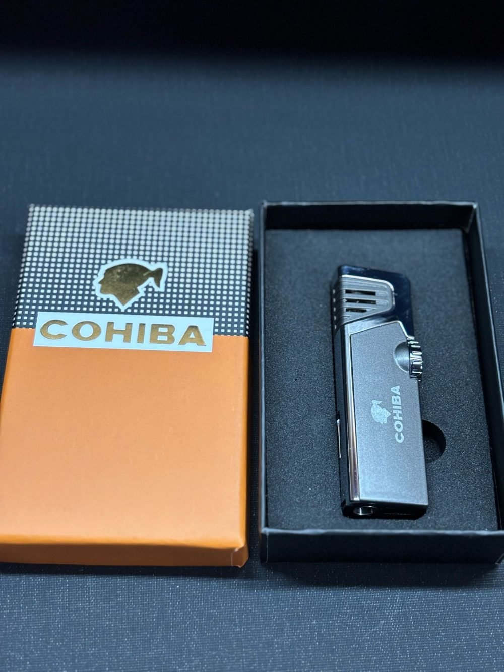 Cohiba Gümüş-Gunmetal Dahili Delicili 3 Torch Pürmüz Puro Çakmağı - Görsel 4