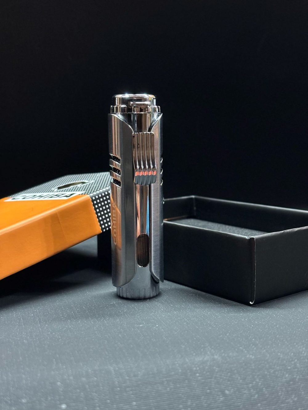 Cohiba Tek Torch Pürmüz Puro Çakmağı Çelik Gövde - Görsel 3